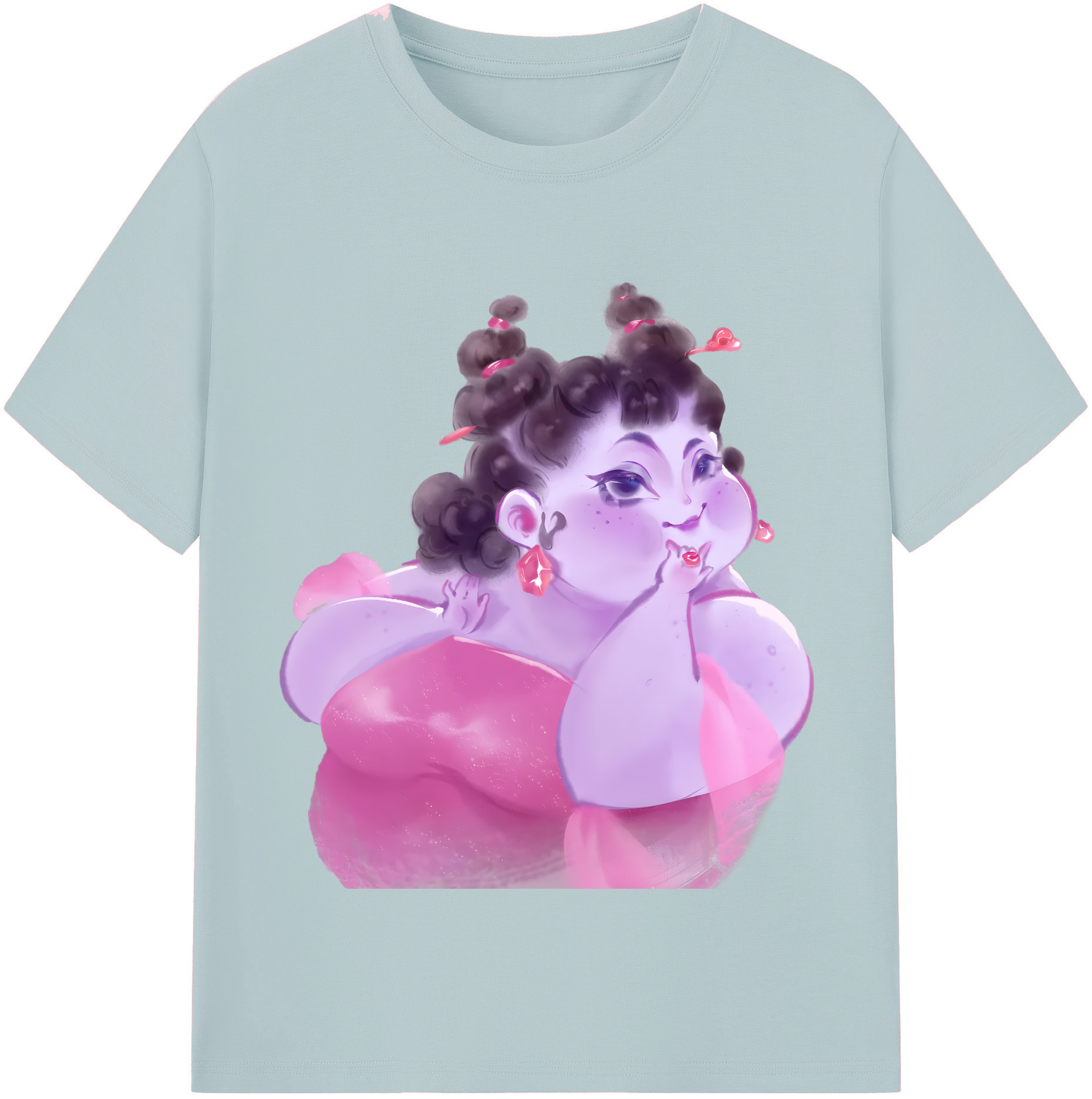 （画像用） Ne Zha 2 ナタ 魔童の大暴れ 綿100％半袖Tシャツ（フロントプリント）